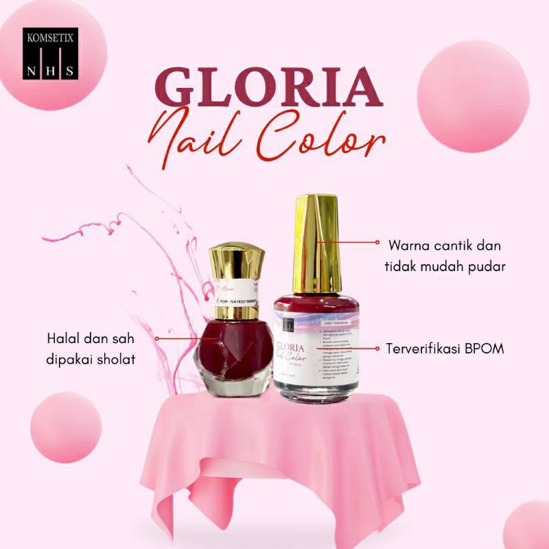 Kutek Nail Henna - Kutek Henna Halal SAH untuk Sholat - Kutek GLORIA uk 5ml