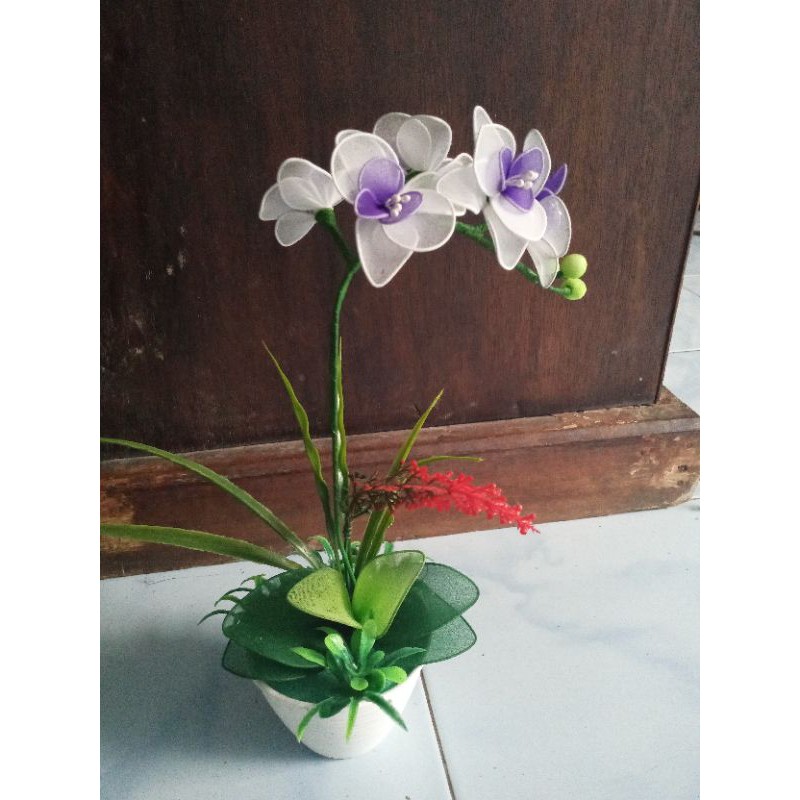 bunga anggrek hias arficial  stoking