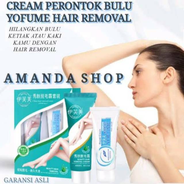 Yofume Asli Obat Cream Perontok Bulu Tanpa Permanen Merontokan Bulu Ketiak Rambut Jenggot dll Wax
