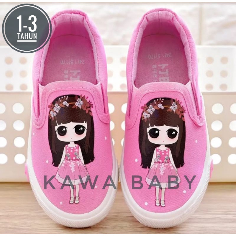 Sepatu anak perempuan 1 2 3 tahun LOLI DONO 3 pilihan warna