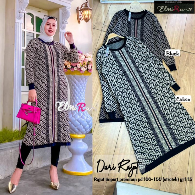 DARI RAJUT BY ELMIRA (RAJUT DRESS MUSLIMAH) Dress wanita modern rekomended