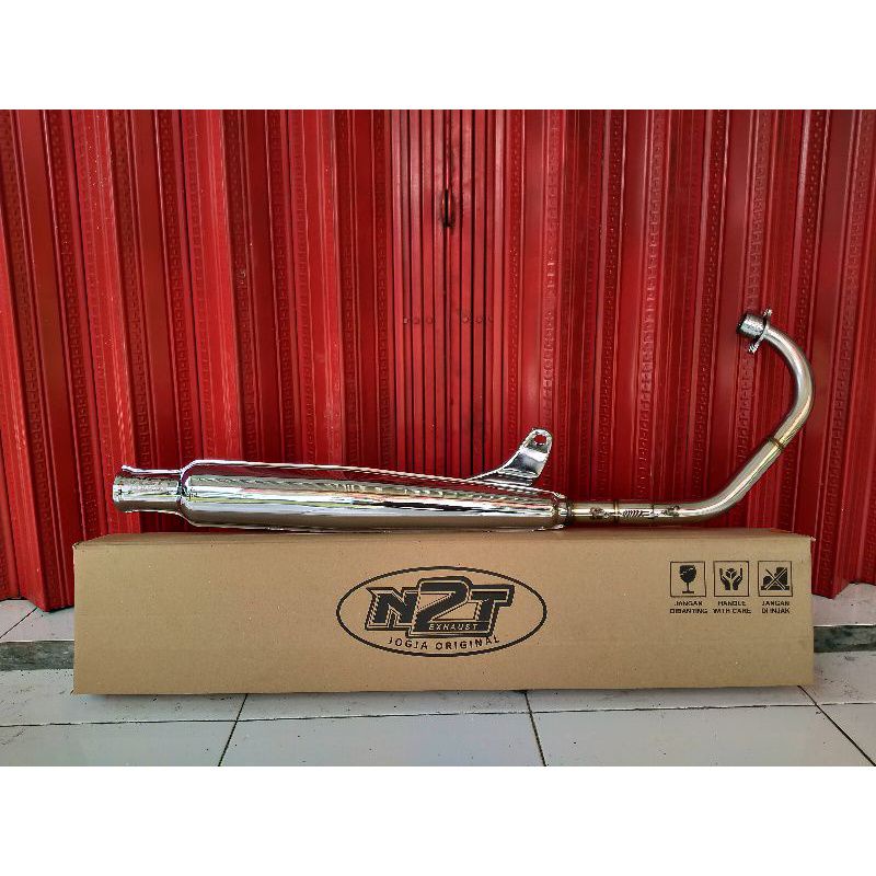 KNALPOT CB GL PRO GL MAX  GL100/CORBI PLOR (200up sarangan bisa dilepas) BEDEL PLOR LEHER STENLESS N