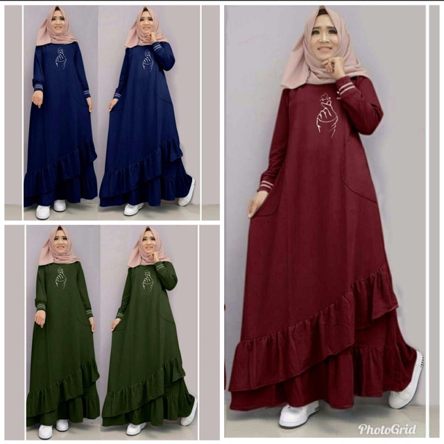 ZR Maxi sayo / Gamis modern murah / maxi muslimah terbaru