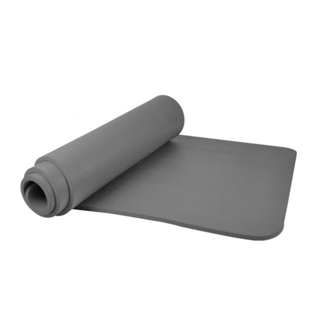 MIISOO NBR Matras Yoga Mat 10mm gym Karpet Senam Yogamat Anti Slip-NBR ABU 8mm