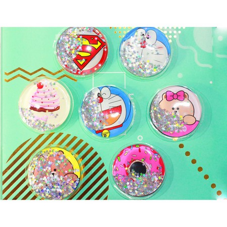 Popsocket Glitter Liquid Karakter Lucu Pop Socket Quicksand