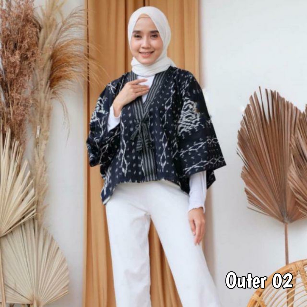 [READY] Busana Wanita, Outer Cewek Kekinian, Cardigan Tenun, Outer Tenun Ethnic