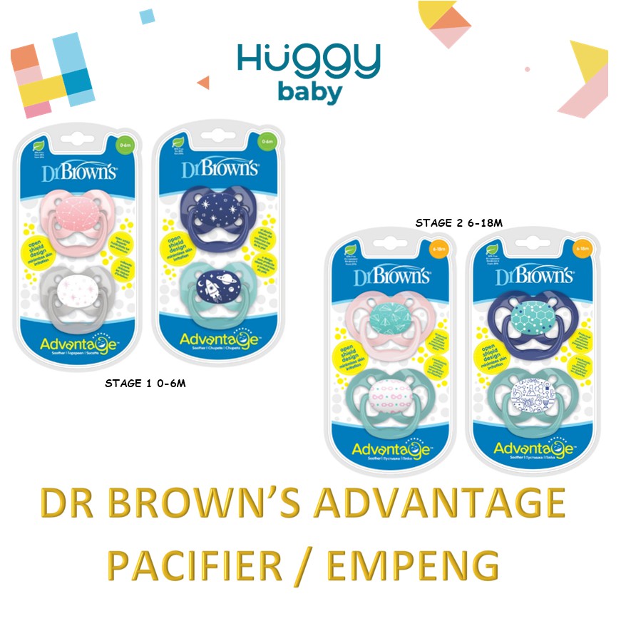 Dr Brown's Advantage Pacifier Empeng 2 Pack