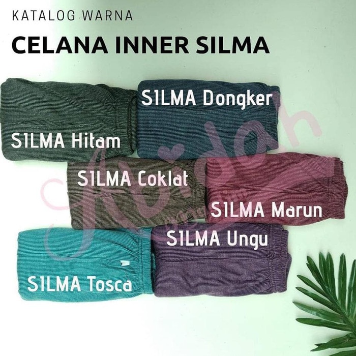 [GROSIR 20PCS] Legging Wanita Pendek Jumbo / Inner Pants Standart L Dewasa / Bawahan motif polos salur