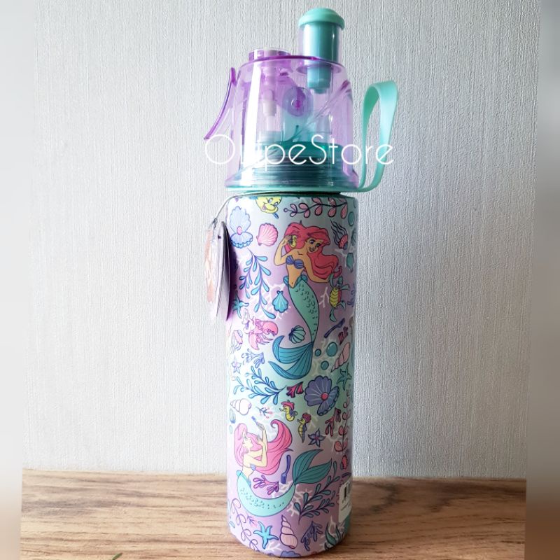 SMIGGLE - Disney Princess Stainless Steel Spritz Botol Minum Semprot 2