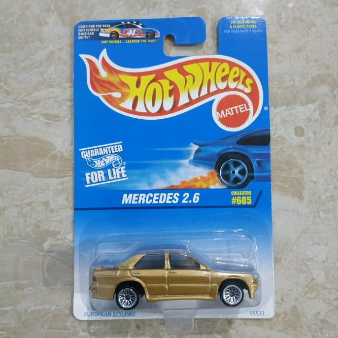 HOTWHEELS MERCEDES 2.6 GOLD DETAILS BAGUS MADE IN CHINA 1996 MURAH TOP FVBF65125D