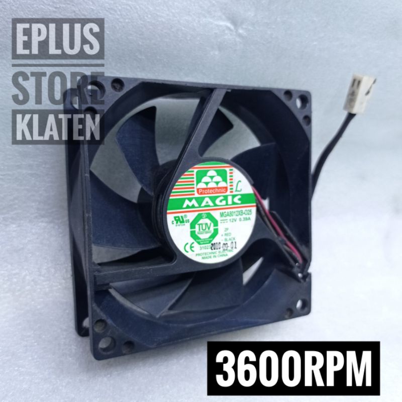 Kipas Fan dc 8cm 12v 0.39A Magic cooler fan 3600 RPM 12 Volt Dc kp139