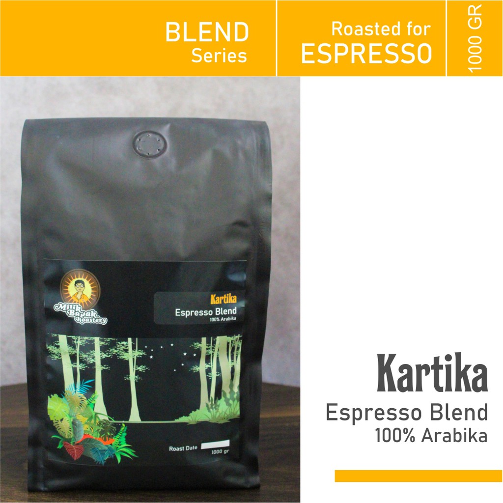 

Kopi Blend Espresso KARTIKA 1000 gr Biji/Bubuk