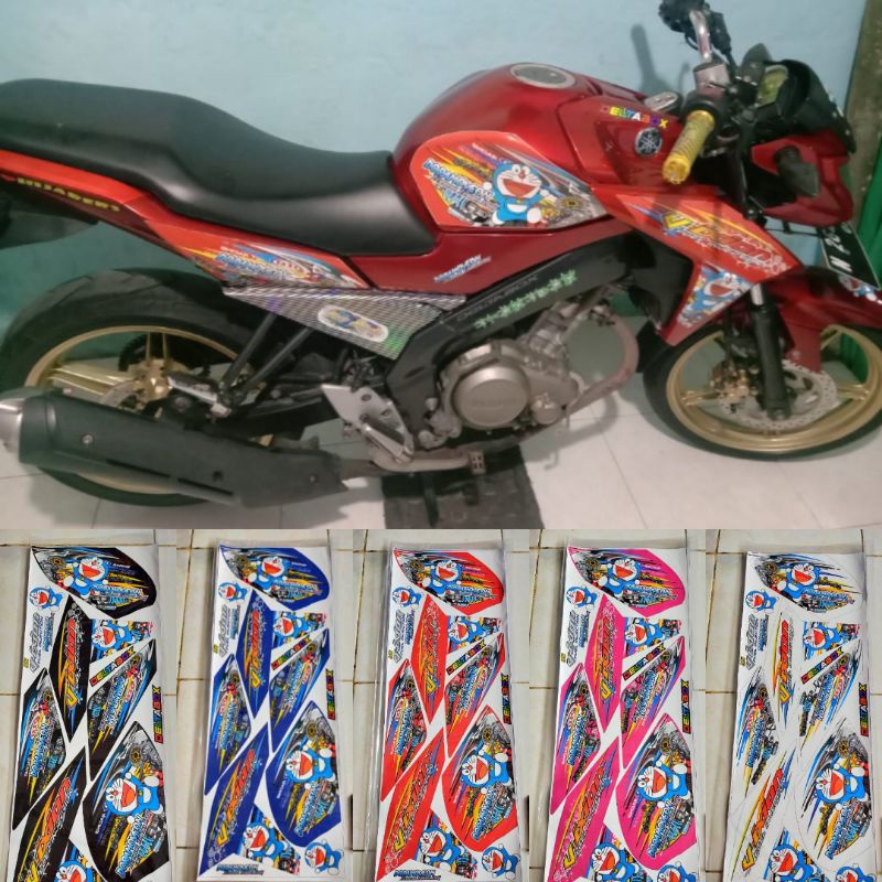 Sticker Striping New Vixion 2015 2016 ll New Vixion Advance Desain doraemon ll STRIPING VARIASI VIXI