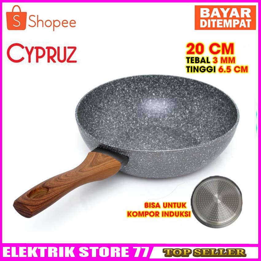 Penggorengan CYPRUZ FP-0640  Marble 20cm FP-0640 mantap