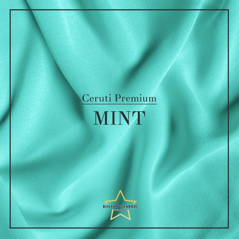 Bahan Kain Ceruti Ceruty Baby doll Premium 1/2 meter-Mint
