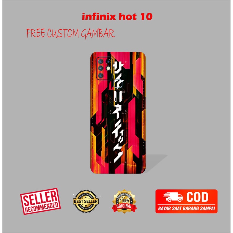 GARSKIN/STICKER HANDPHONE INFINIX HOT 10 CUSTOM