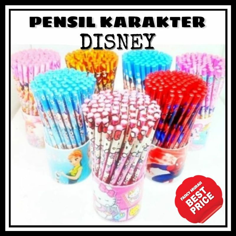 

(BEST PRICE) PENSIL KARAKTER HELLO KITTY DORAEMON PRINCESS AVENGERS LOL SPIDERMAN IRONMAN MICKEY FROZEN ECERAN PER 1 PCS PENSIL MURAH TERMURAH