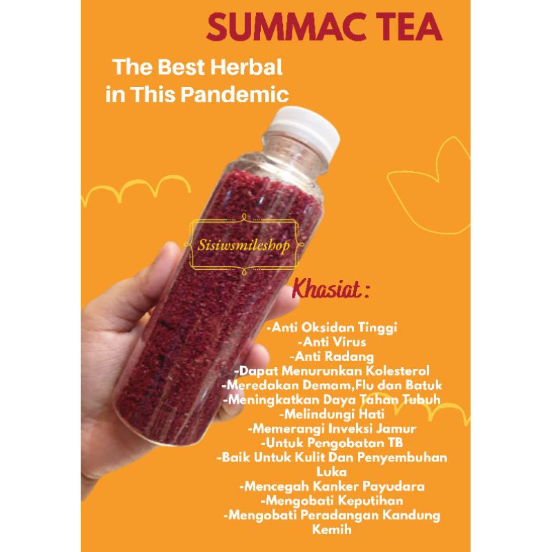 

SUMAC MURNI TURKI | SUMAK TEA | TEH SUMAQ RED ORIGINAL 80 gram