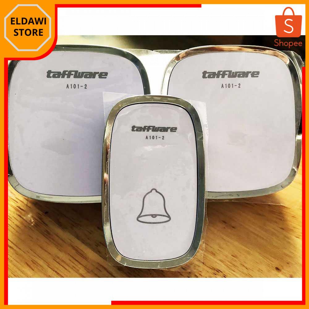 (BISA COD) ELDAWI - Taffware Bel Pintu Wireless Doorbells Waterproof 36 Nada - A101/2 [Putih] [2]