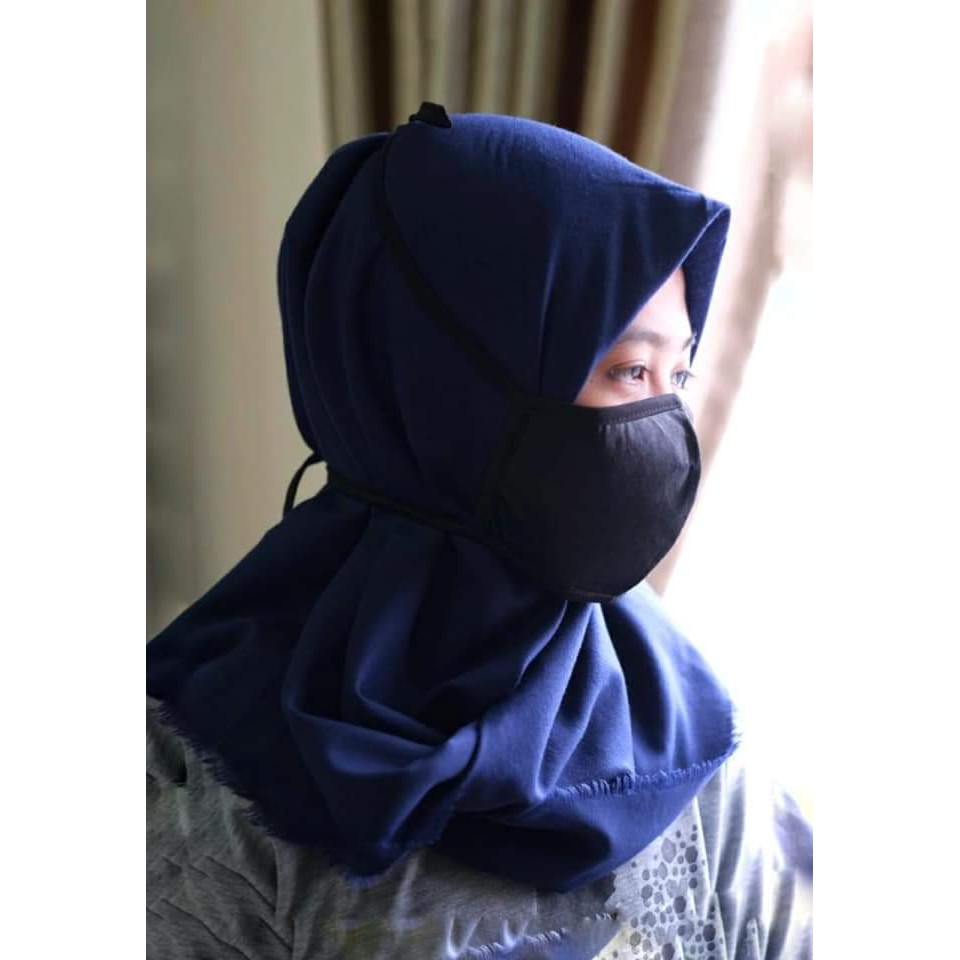 MASKER TALI MUSLIMAH / MASKET TALI HIJAB ( DAPAT DICUCI &amp; DIPAKAI BERULANG KALI )