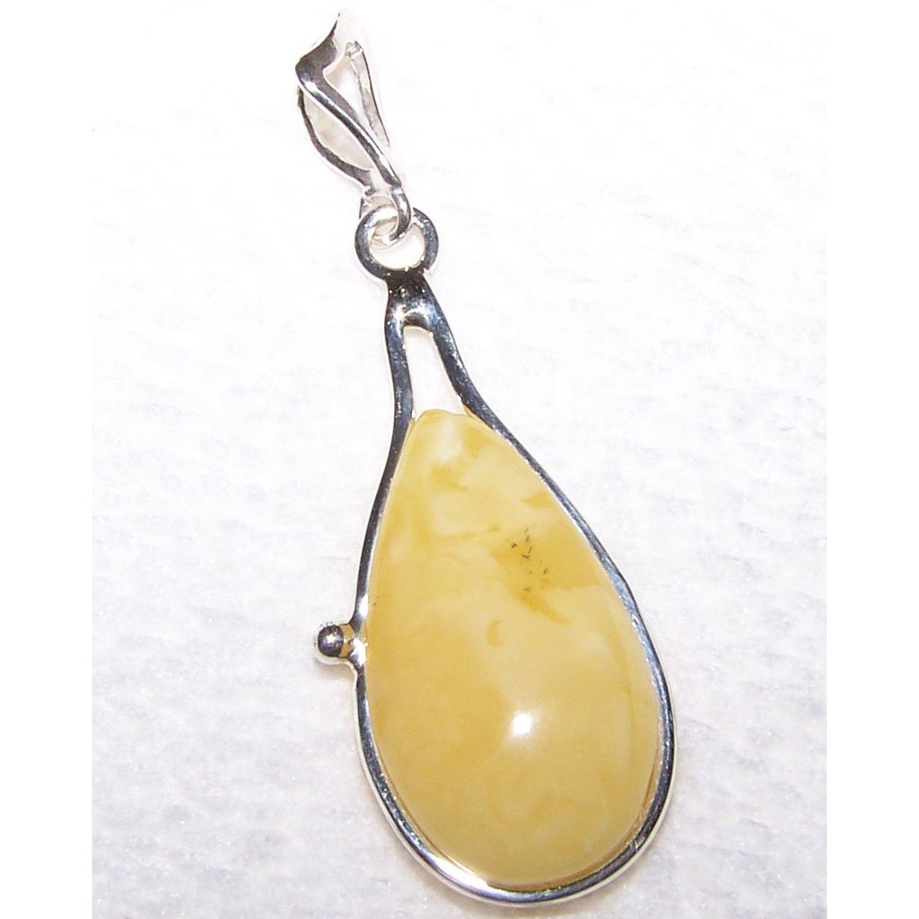 Natural Baltic Amber Pendant Sterling Silver 925 JAR118