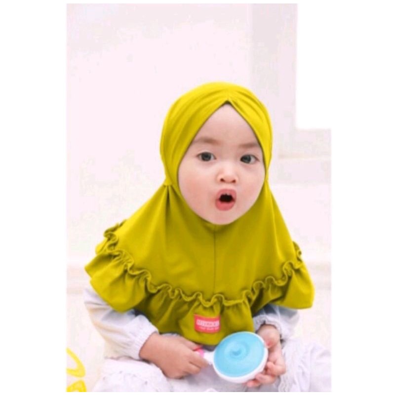 Hijab Anak Bayi Aruna Kerut 0-3thn / Jilbab nyaman murah adem kerudung kualitas PREMIUM