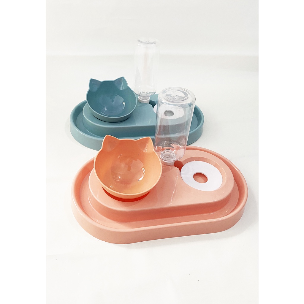 Tempat Makan Minum 1 Set Kucing Anjing - Dog Cat Set Bowl Anti Semut