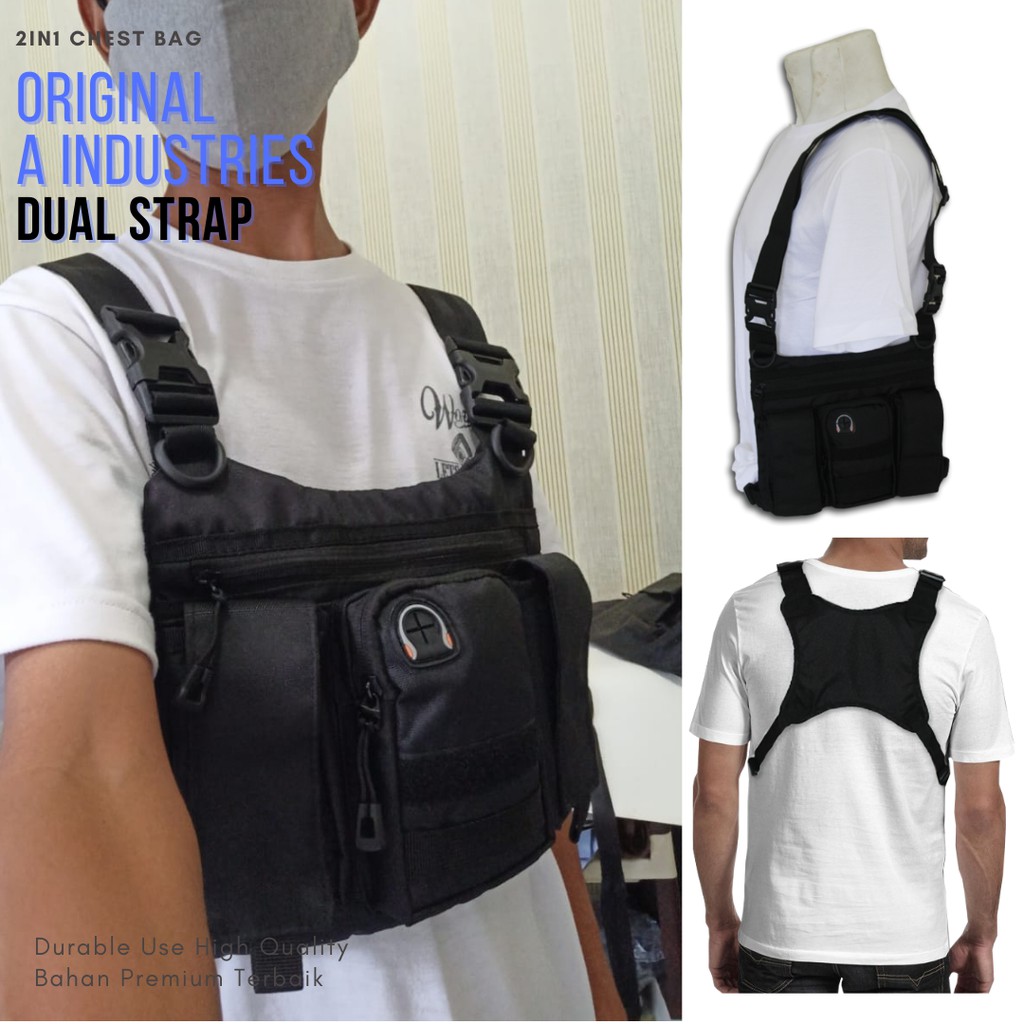 TAS DADA ROMPI ORIGINAL Tas Olahraga Lari Jogging HP Dada 2in1 CHEST BAG Tas Dada Sport Anti Maling 