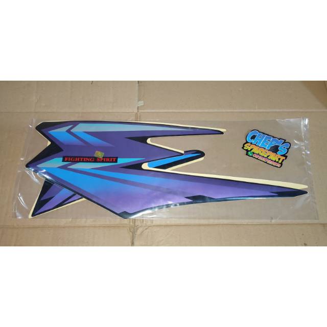 Stiker list tangki RX KING ungu tahun 1999