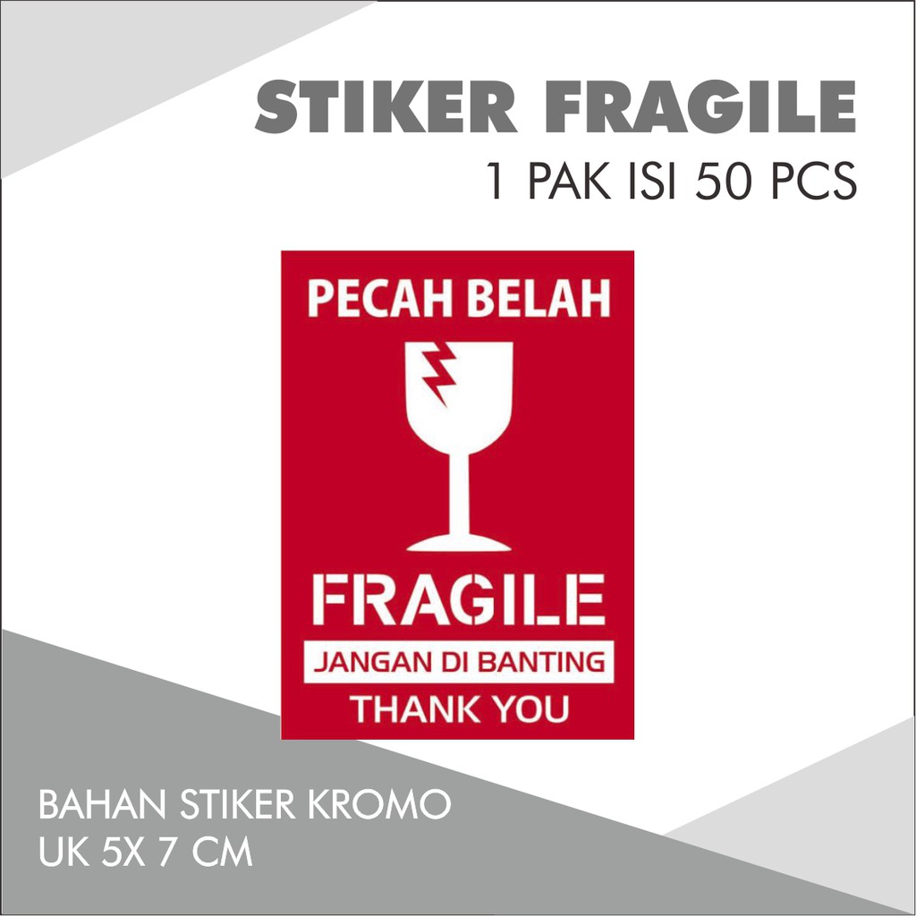 

STIKER FRAGILE UKURAN 7 x 5 CM - ISI 50 LEMBAR