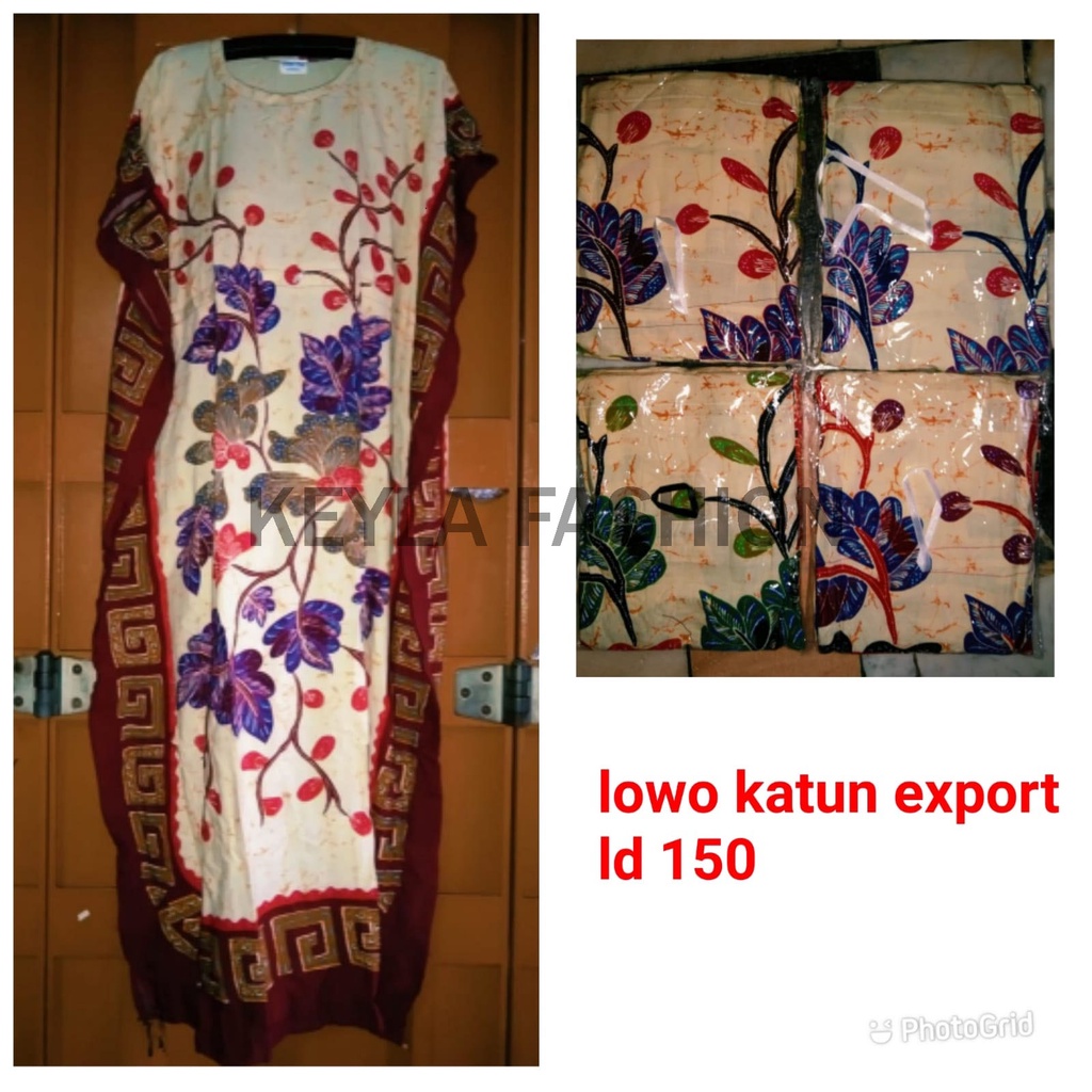 Daster jumbo rayon katun export premium / Daster long lengan pendek ld 150