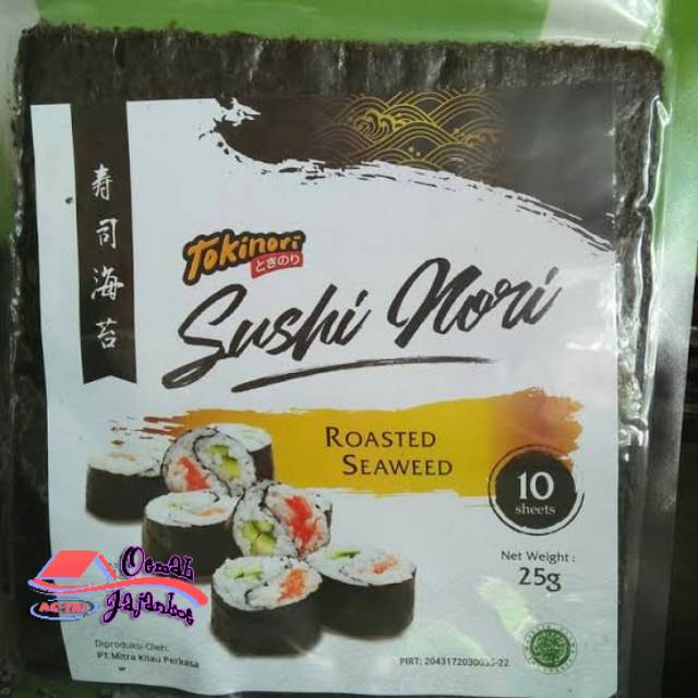 

Tokinori Sushi Nori rumput laut kering rumput laut lembaran 25gr (10 lembar)