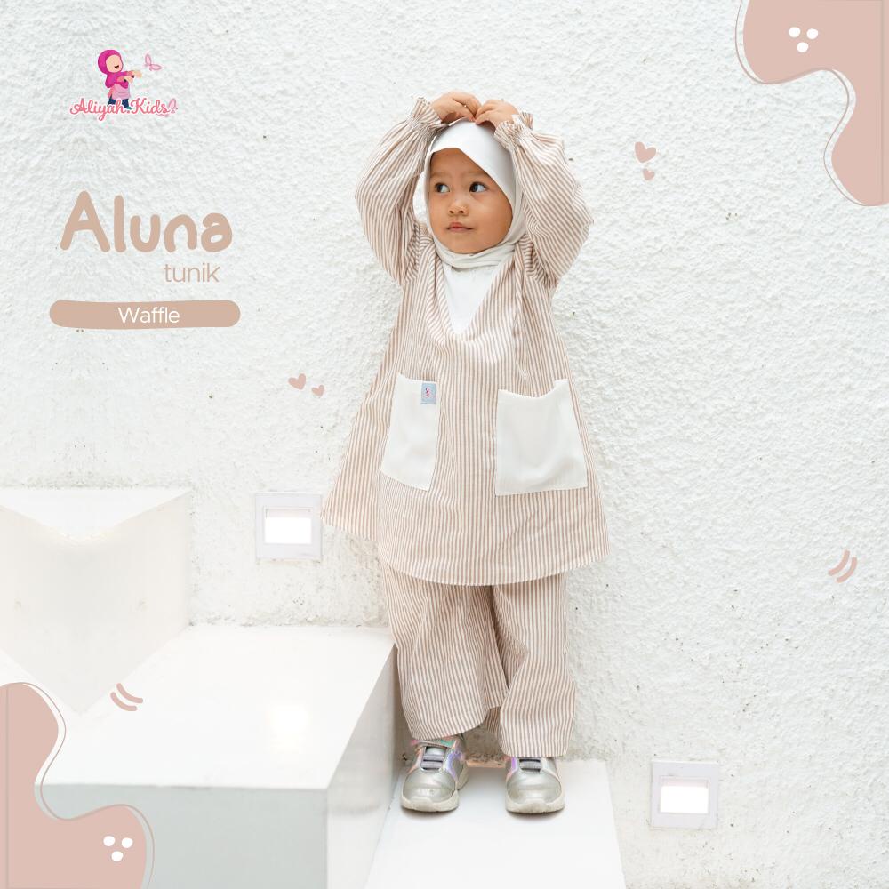 Aliyah Kids - Aluna Tunik (Waffle)// Set Tunik Anak