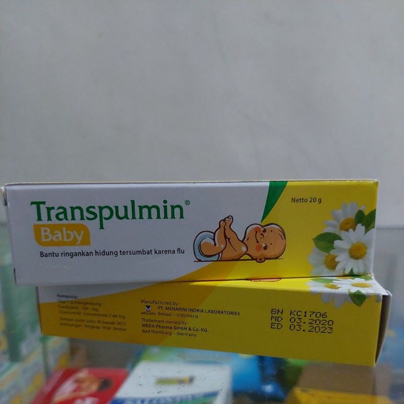 TRANSPULMIN BABY BALSAM 20 G / TRANPULMIN BAYI 20 GR /HIDUNG TERSUMBAT KARENA FLU-1