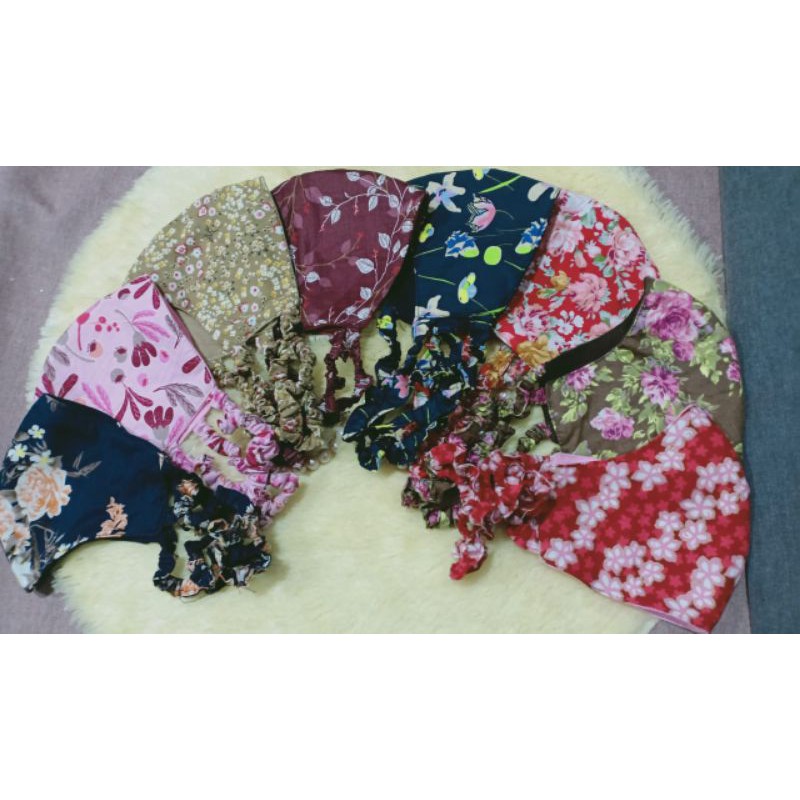 Masker Katun Trendy Hijab Serut