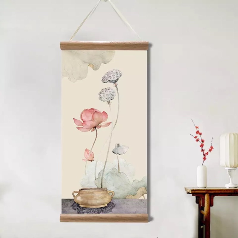 hiasan dinding jepang poster design minimalis elegan