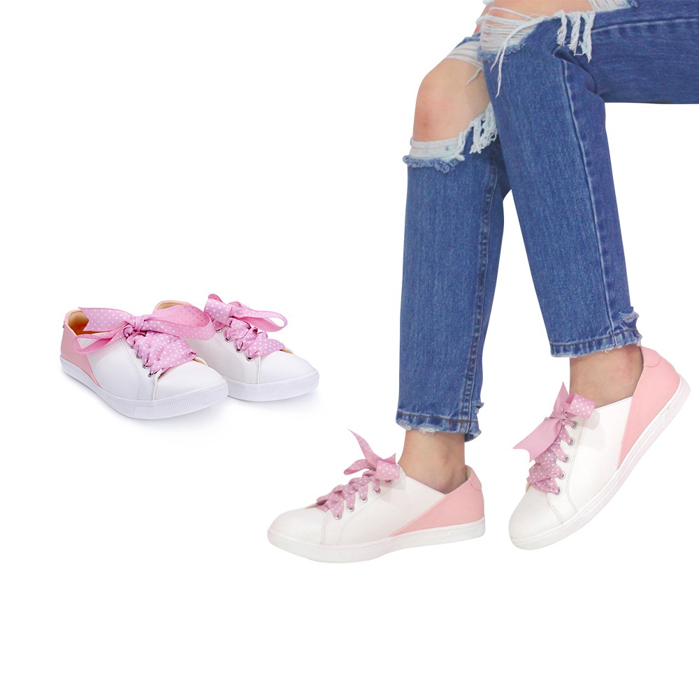 Polla Polly - Sneakers Penelope Pink - Sepatu Wanita Model Korea