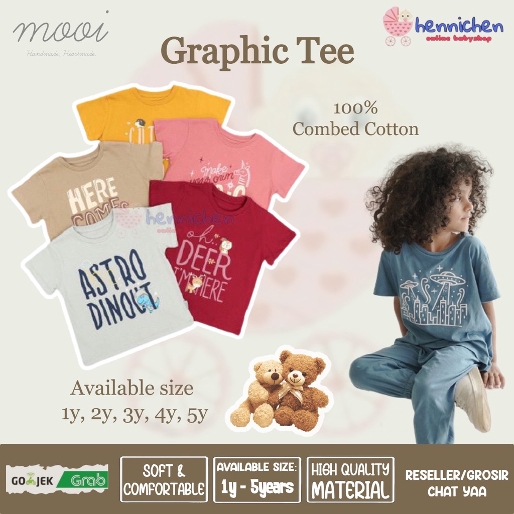 PROMO 7.7 PROMO BAJU LEBARAN MURAH Mooi Kaos Anak Laki-laki Unisex Perempuan Graphic Tee 1-5 Tahun