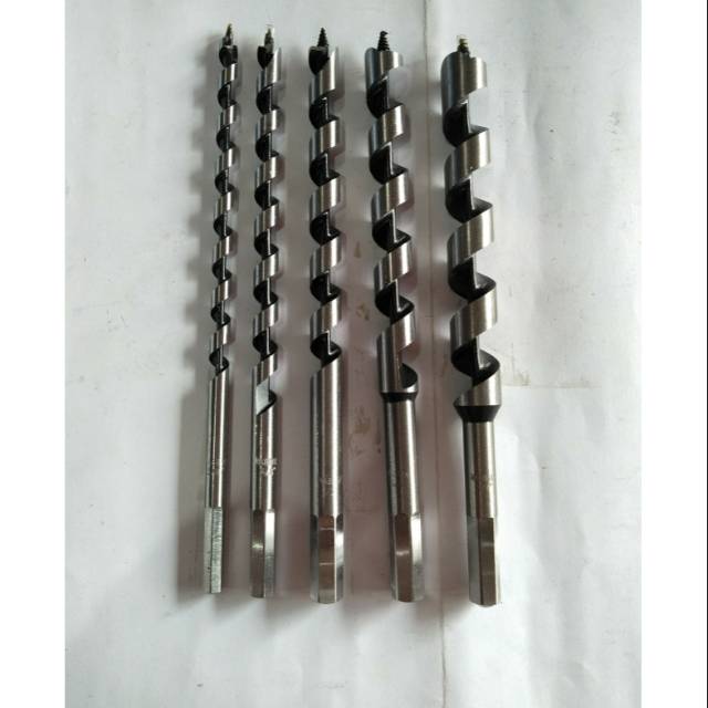 MATA BOR AUGER BIT / MATA BOR KAYU PENDEK MASSAKI WOOD AUGER BIT UKURAN LENGKAP