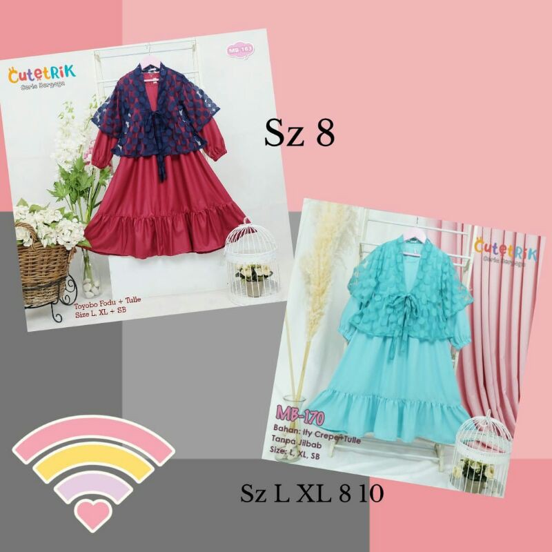 gamis anak ity crepe mix tule ori cutetrik gamis anak mewah cantik