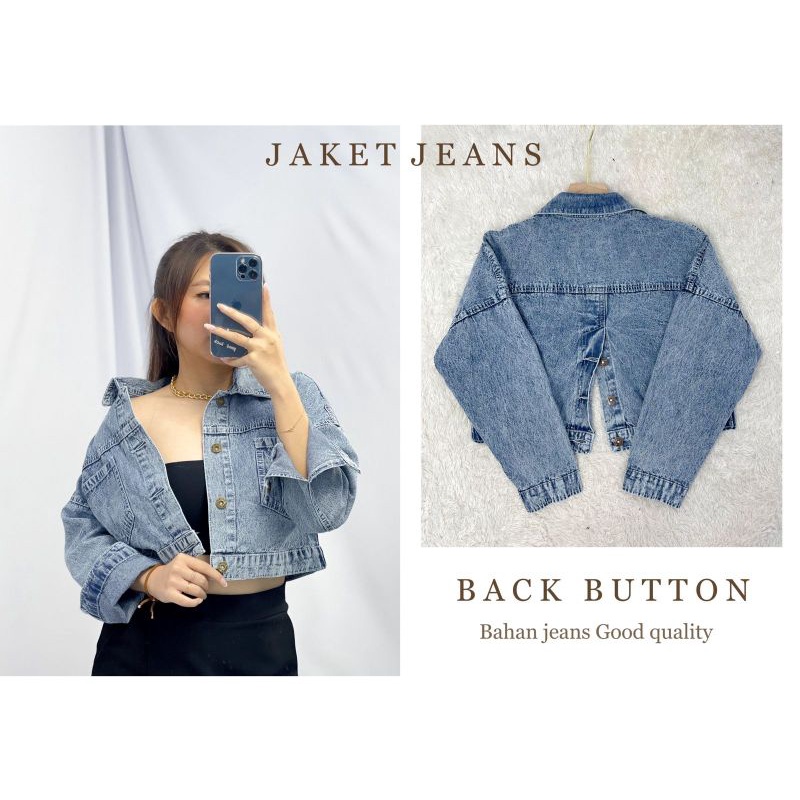 MDLV ~ Jaket Jeans BackButton Jaket Jeans Cewek Jaket Jeans Premium Jaket Jeans Import Good Quality Women Jeans Jaket Fashion Import