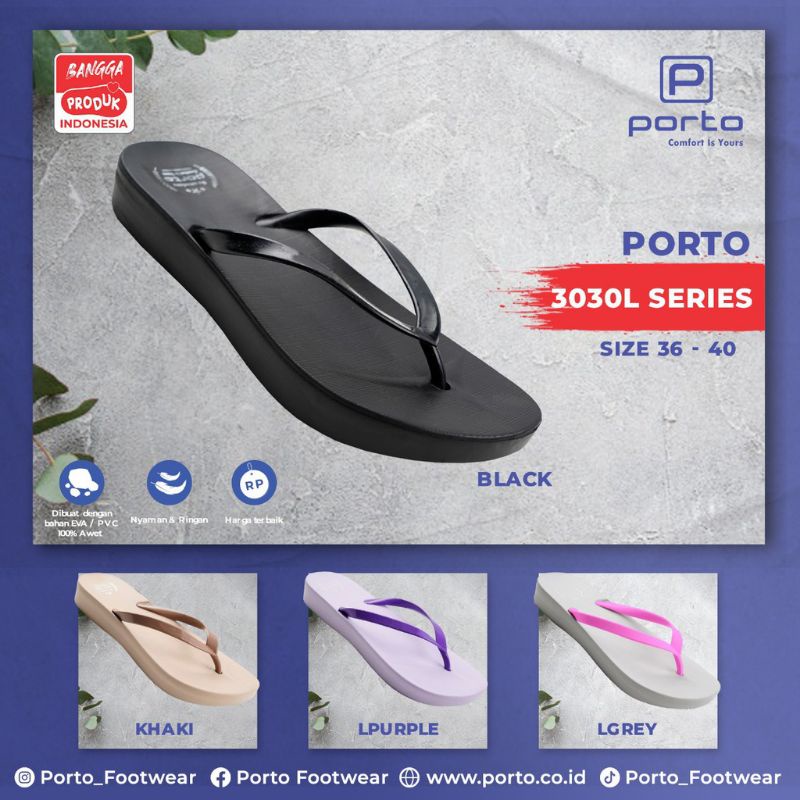 SANDAL JEPIT KARET EVA PORTO WANITA 3030L (36-40)