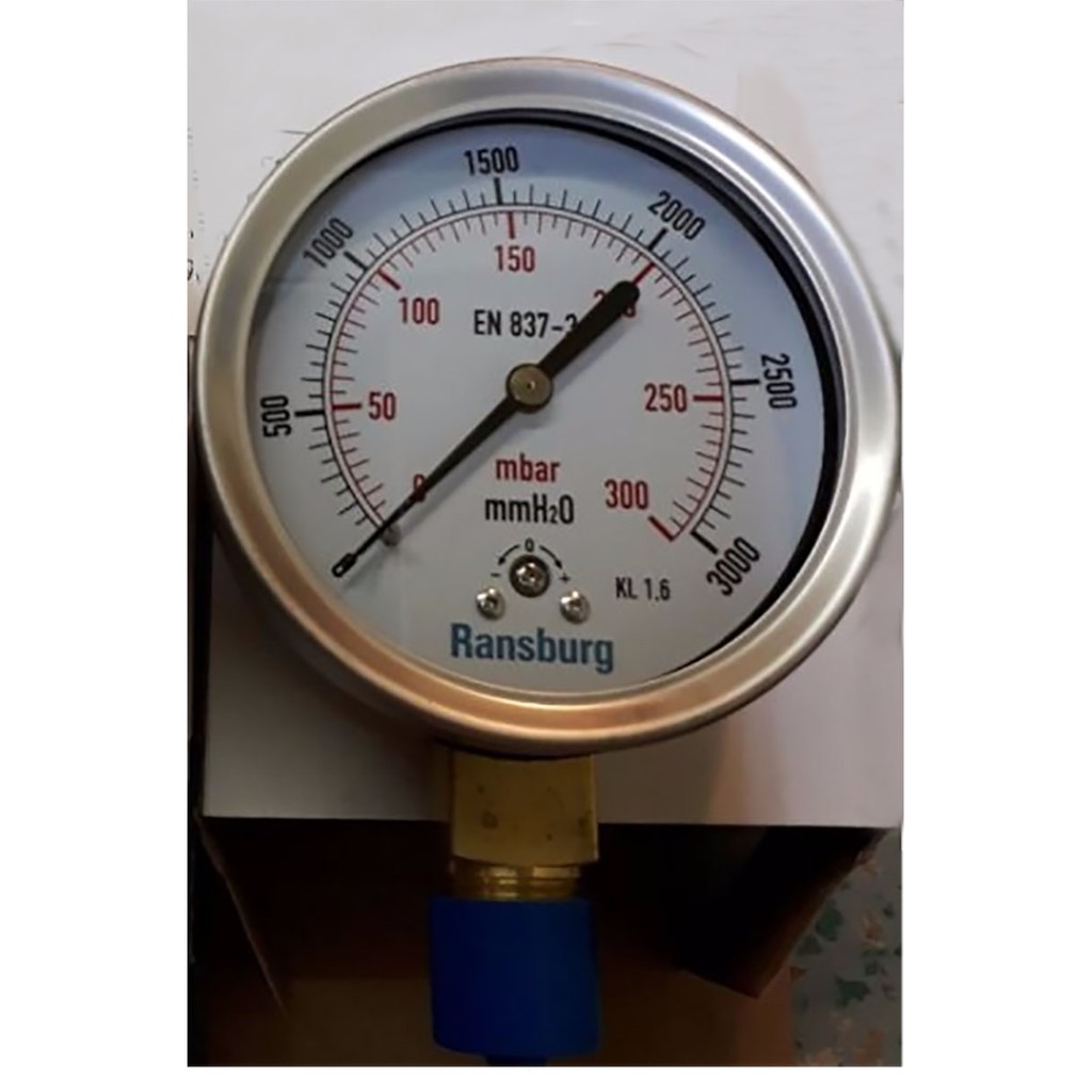 Pressure Gauge RWS 1990 Ransburg 4" / Manometer