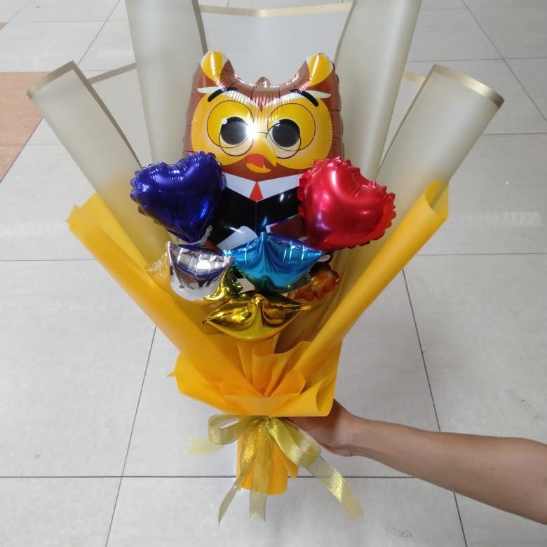 Promo Buket bucket balon foil wisuda kado gift hadiah wisuda graduation