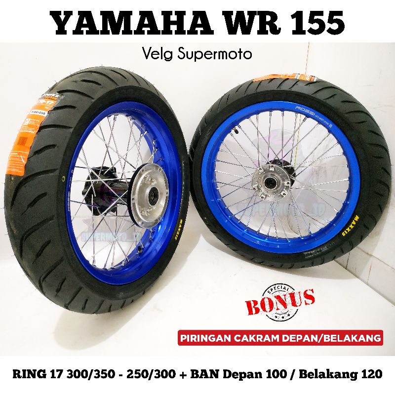 Paket velg Supermoto WR 155 Ring 17 300//350 - 250/300 set Ban