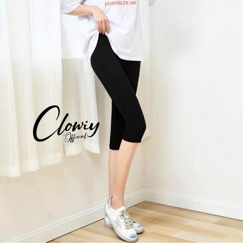 Clowiy Legging Pendek 3/4 uk. L , XL , XXXL