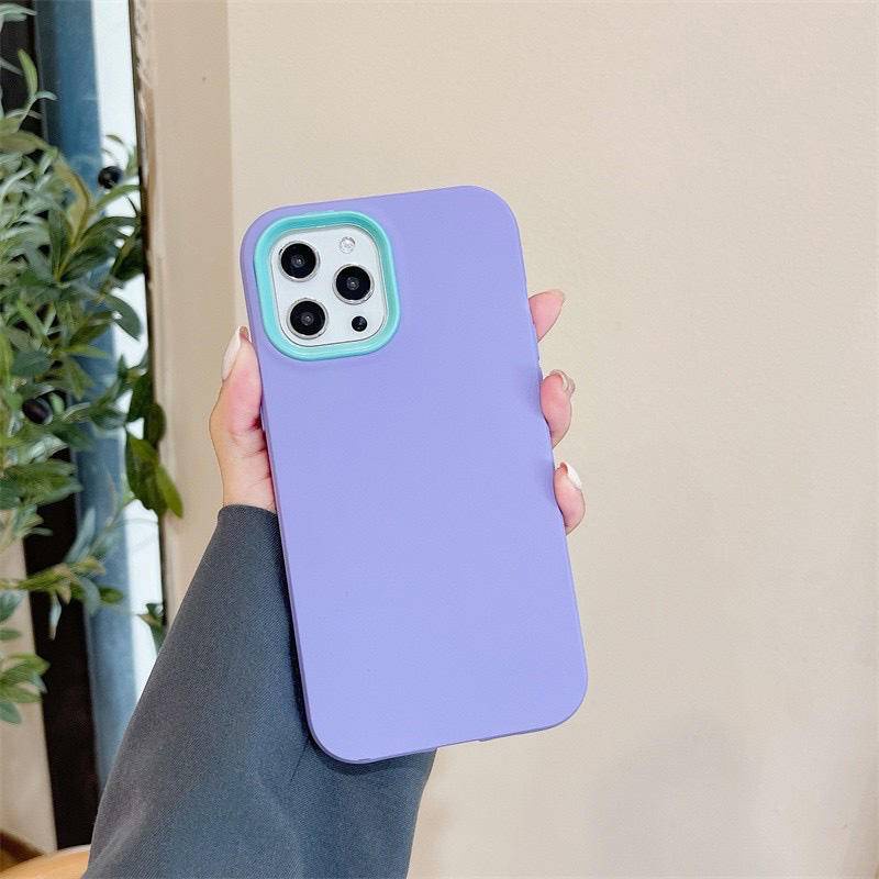 3 in 1 Soft Case Silikon Cair Shockproof Bumper Belakang Untuk iPhone 13 12 11 Pro MAX X XS MAX XR SE 2022 2020 7 8 Plus