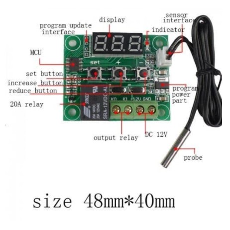 Thermostat W1209 DC 12V Plus Box ( 1209BX)