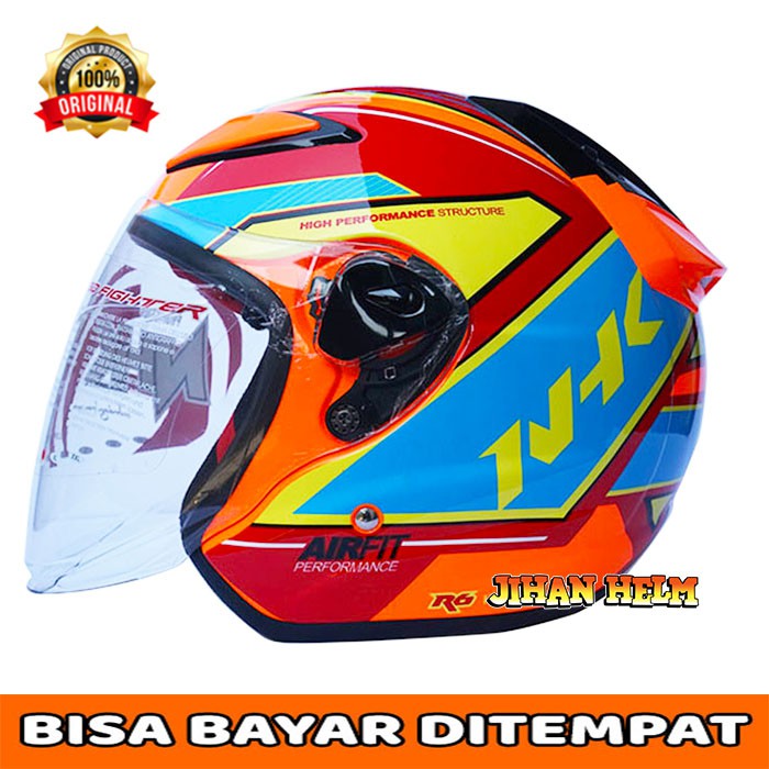 HELM / NHK / HELM NHK / HELM NHK R6 AIRFIT ORANGE FLUO YELLOW FLUO TERMURAH