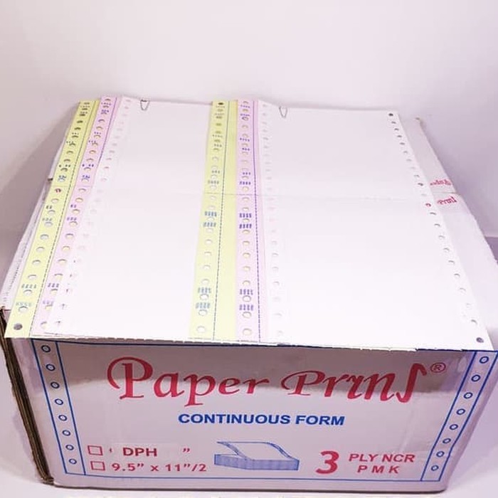 

CONTINUOUS FORM 9,5/2 X 11/2 3PLY PAPERPRYNS (WARTEL - BAGI 4)